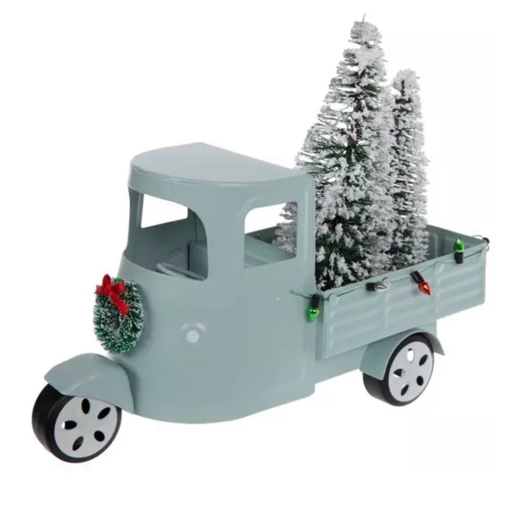 Vintage Truck with Christmas Trees - Green
